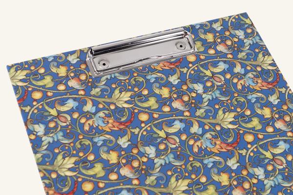 Blue clipboard with gilding